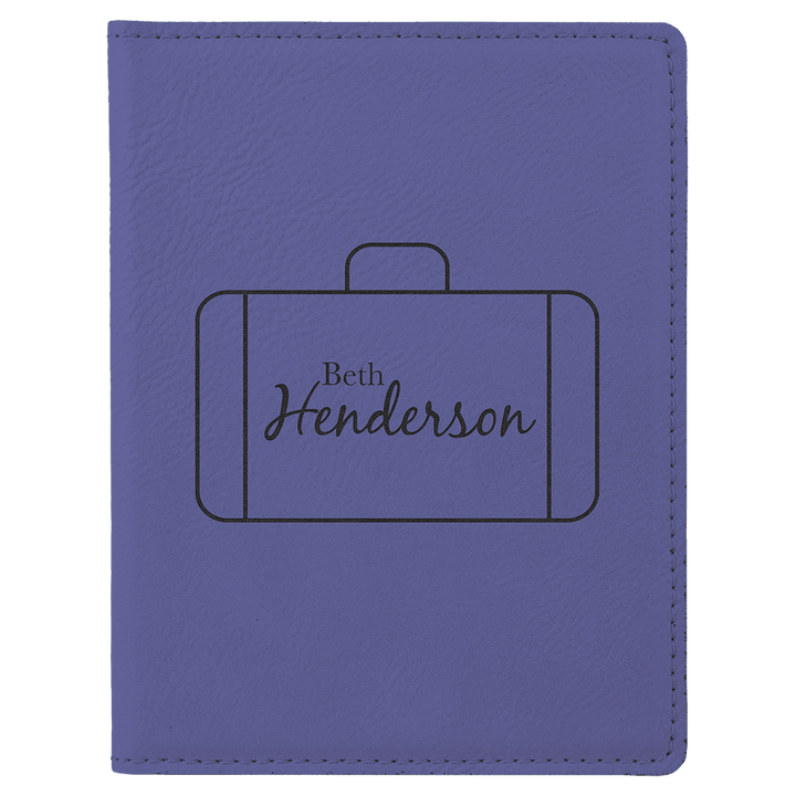 Personalized Leatherette Passport Holder