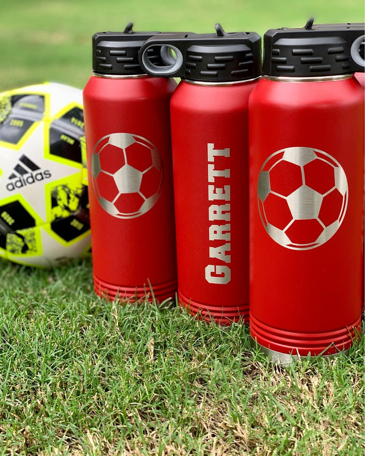Personalized Soccer Water Bottle - 32 oz Polar Camel