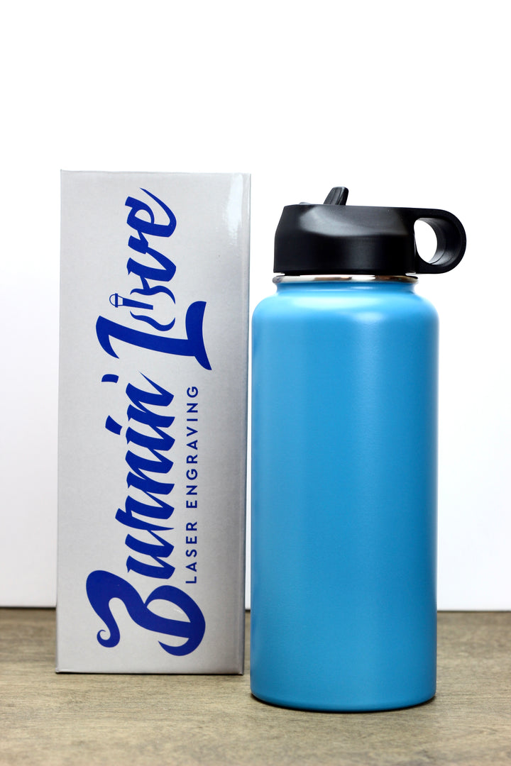 Fitness Fun - Personalized  32oz Burnin' Love Laser Engraving Water Bottles