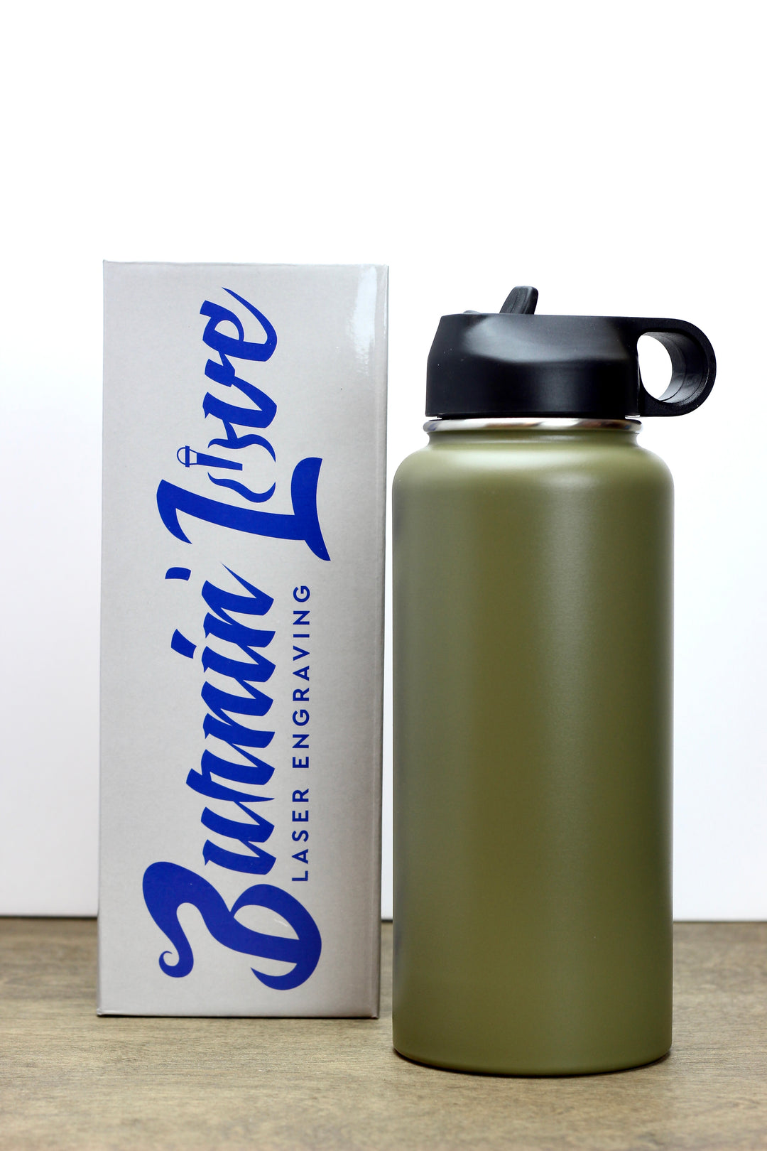 Fitness Fun - Personalized  32oz Burnin' Love Laser Engraving Water Bottles