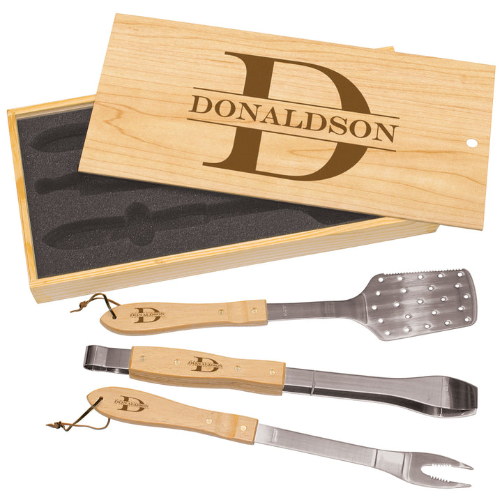 Personalized Engraved BBQ Set - 3 Piece