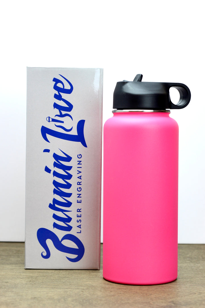 32oz Burnin' Love Laser Engraving Water Bottles - Create your own!