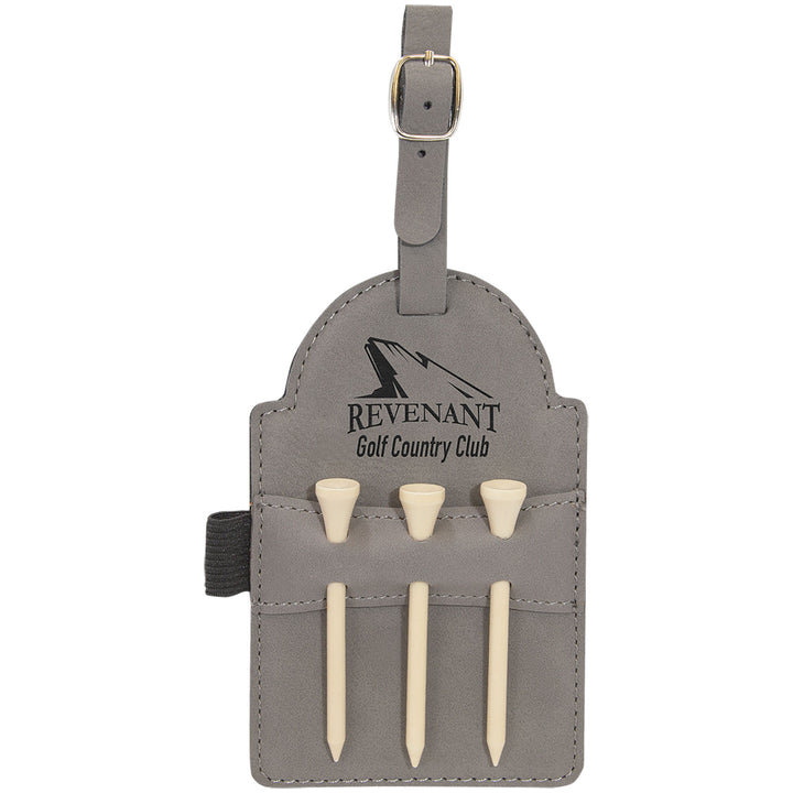 Personalized Leatherette Golf Tee Tag