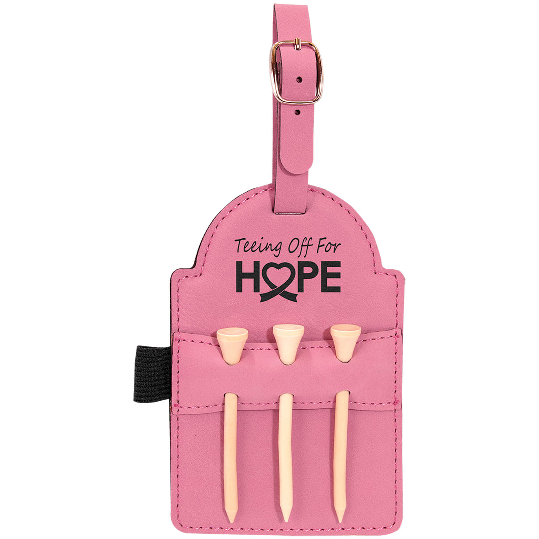 Personalized Leatherette Golf Tee Tag