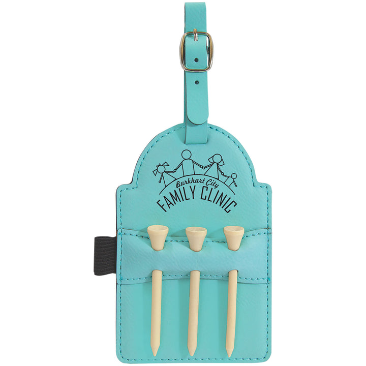 Personalized Leatherette Golf Tee Tag