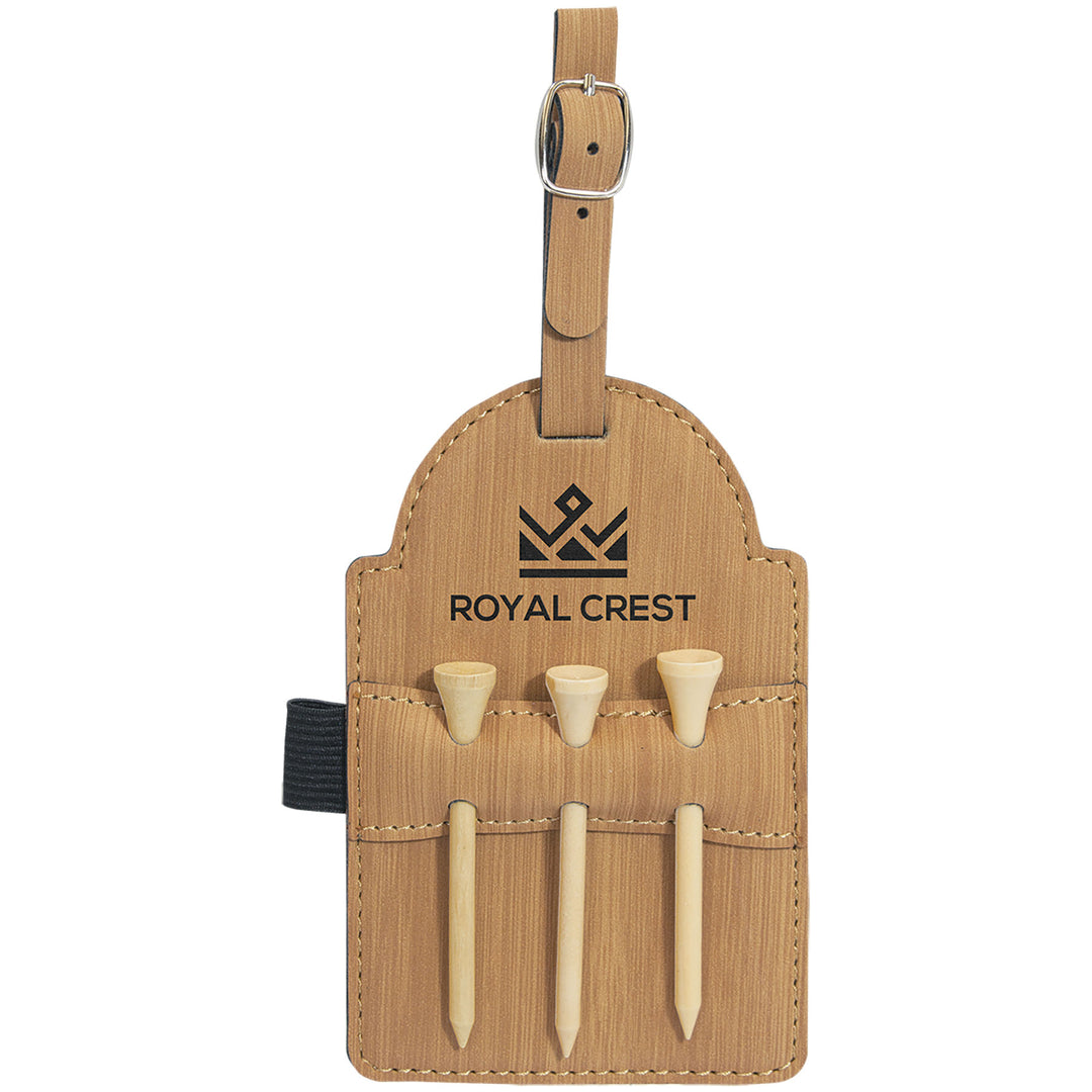 Personalized Leatherette Golf Tee Tag