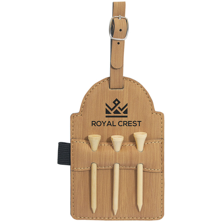 Personalized Leatherette Golf Tee Tag