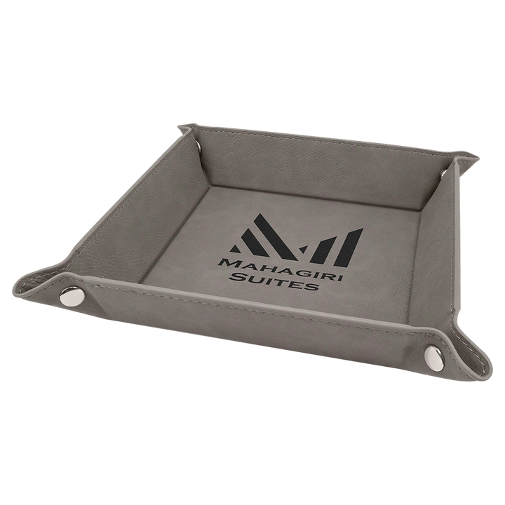 Personalized, Engraved Leatherette Valet Tray (6"x6")