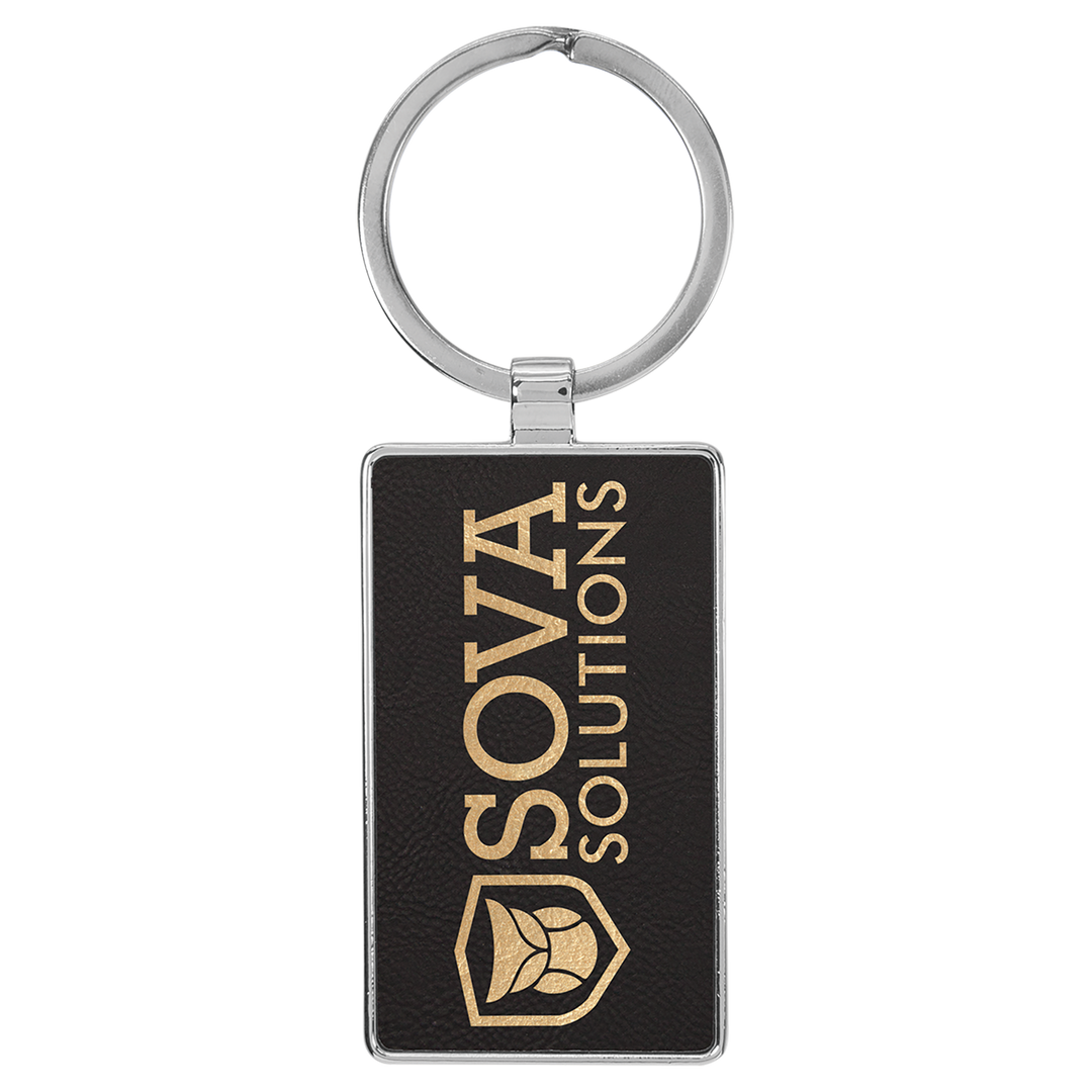 Multi Million Dollar Club - Black & Gold Leatherette Keychain