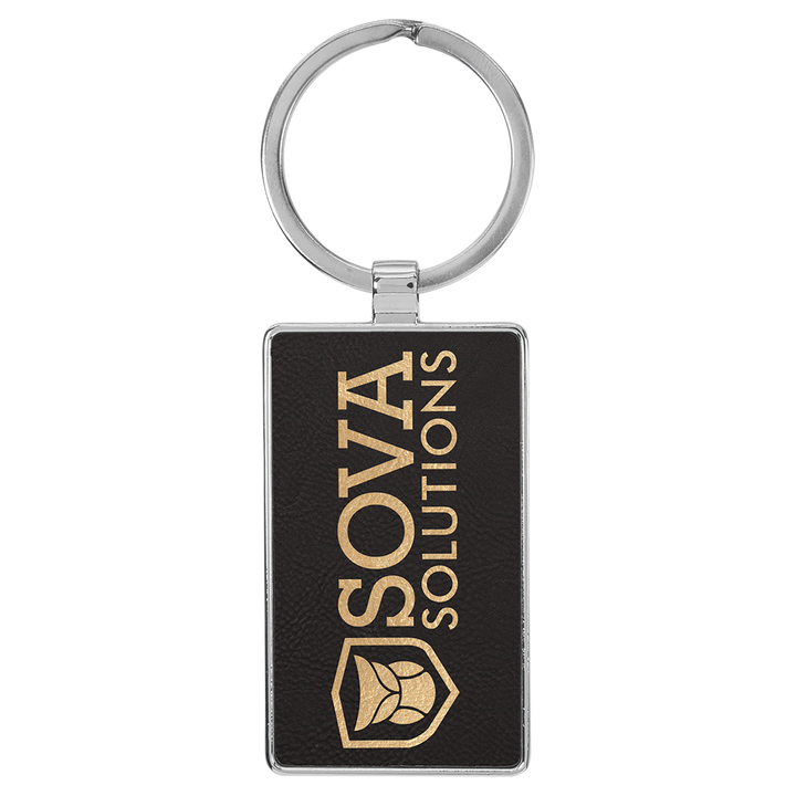 Multi Million Dollar Club - Black & Gold Leatherette Keychain