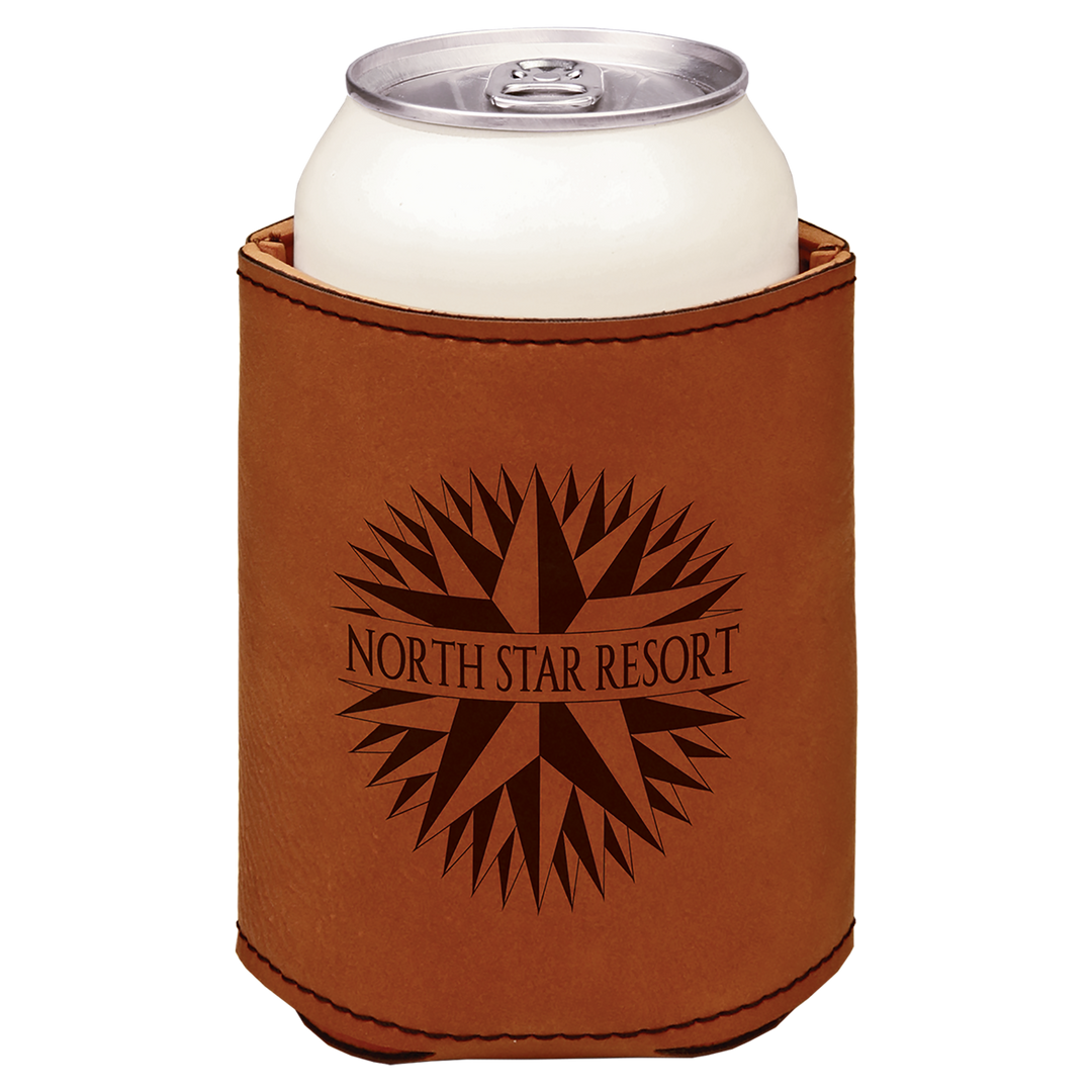 Personalized Engraved Leatherette Can/Bottle Holder