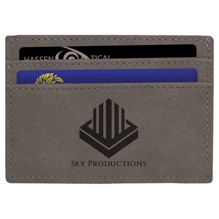 Personalized Leatherette Wallet Clip