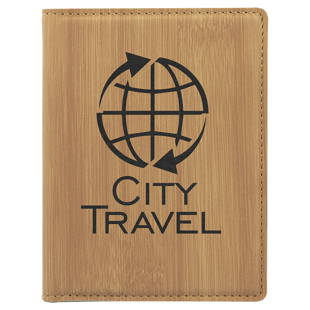 Personalized Leatherette Passport Holder