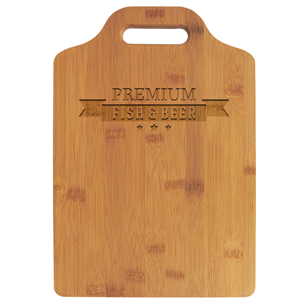 Personalized Engraved 13" x 9" Bamboo Cutting Board - Design your own!