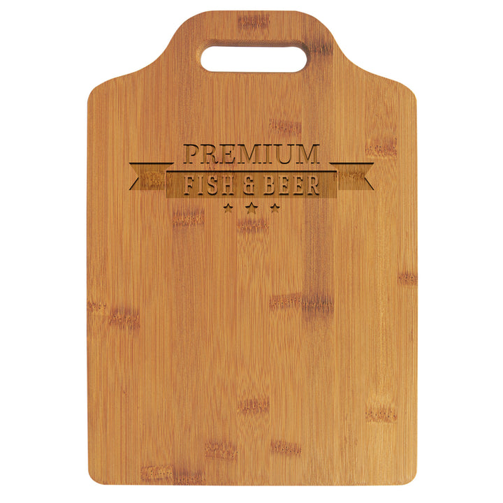 Personalized Engraved 13" x 9" Bamboo Cutting Board - Design your own!