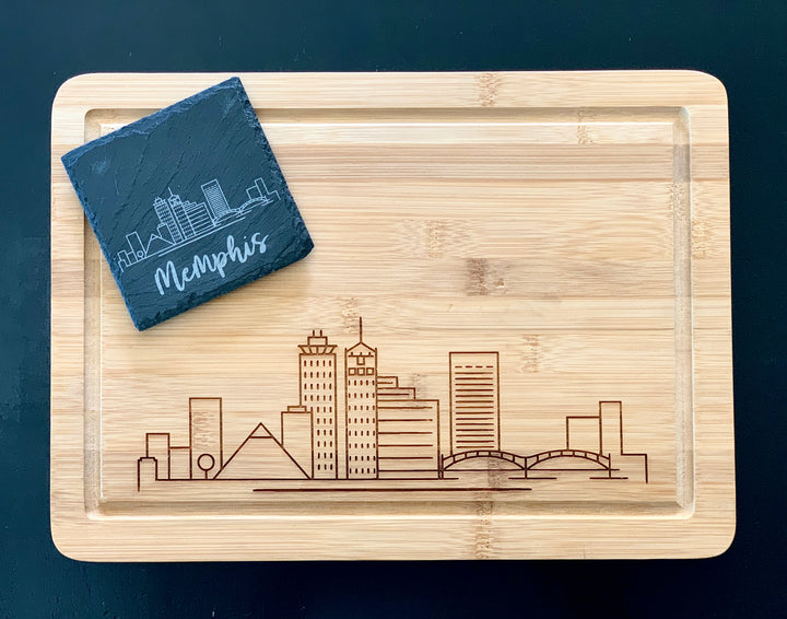 Personalized Engraved Slate Coasters - Custom Stone Drink Coasters - Set of 4