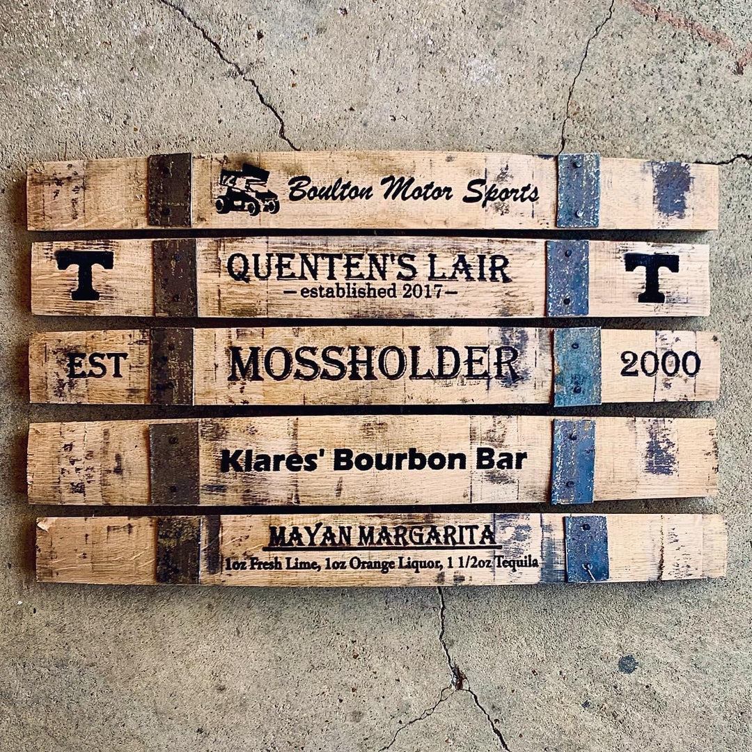 Personalized Barrel Stave Signs