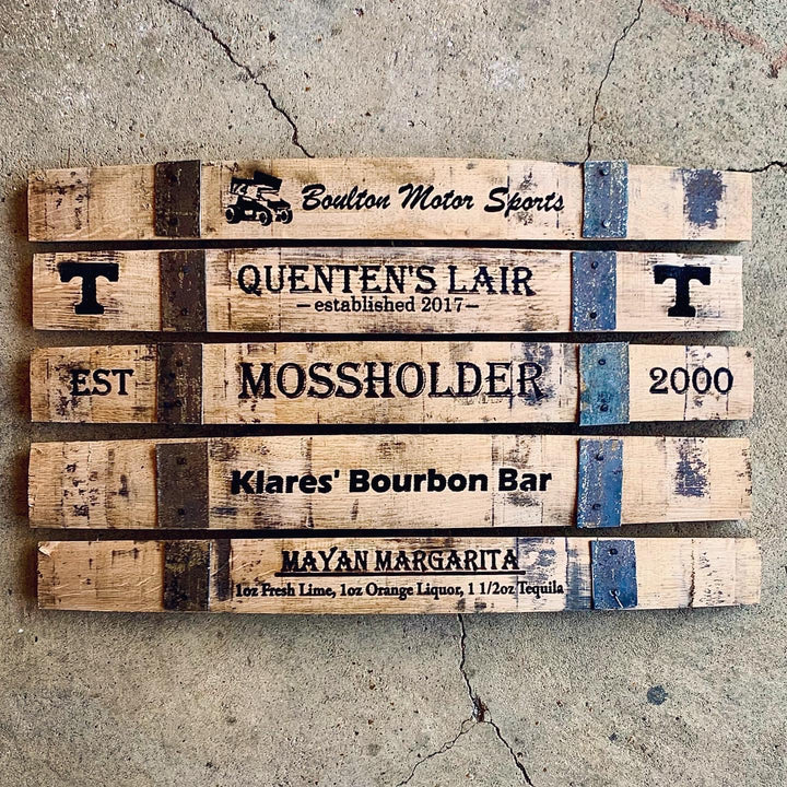 Personalized Barrel Stave Signs