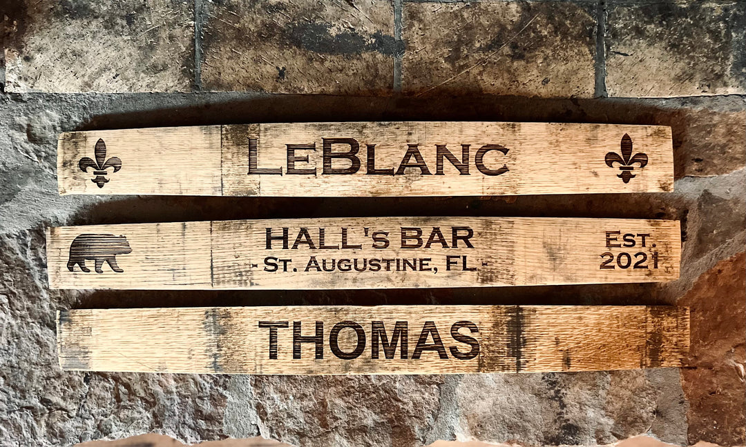 Personalized Barrel Stave Signs