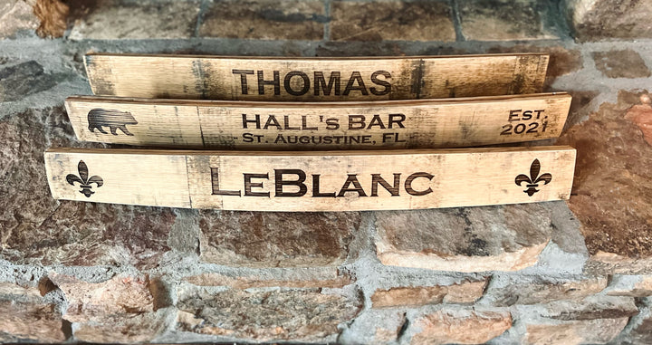 Personalized Barrel Stave Signs