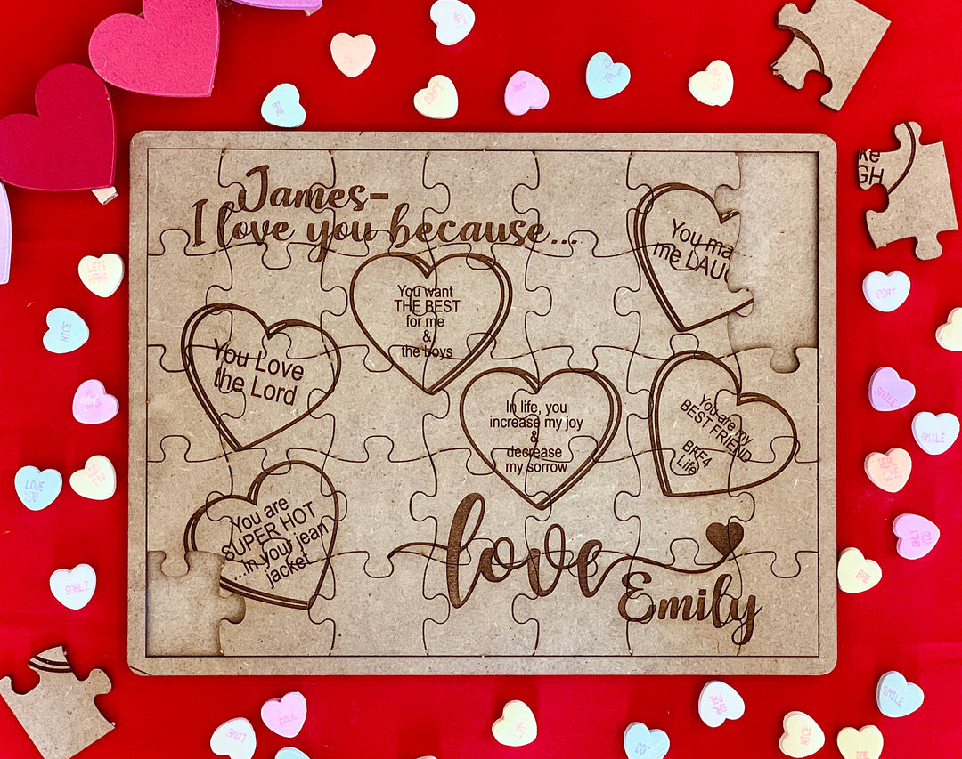 I Love You to "Pieces" Personalized Puzzle