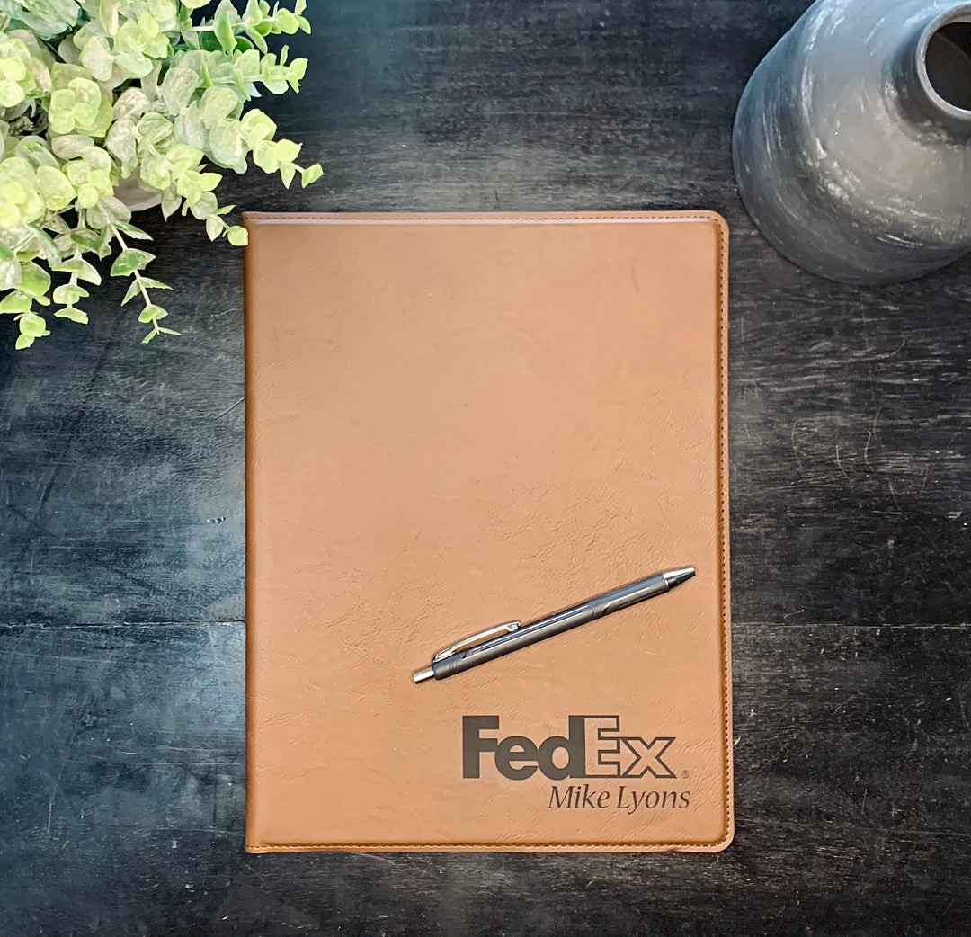 Personalized Engraved Leatherette Padfolio/Portfolio