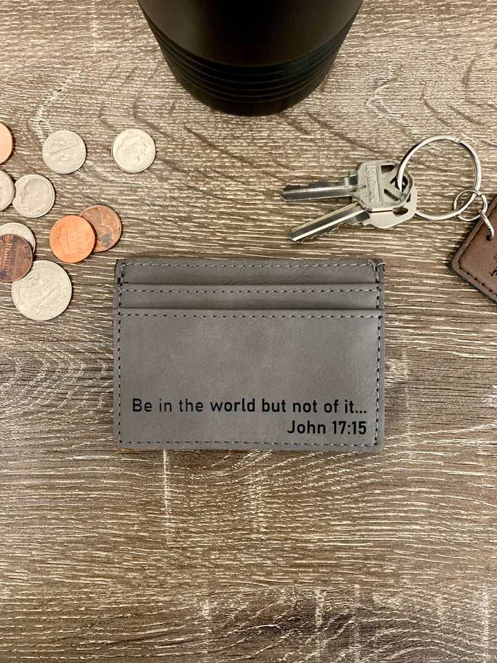 Personalized Leatherette Wallet Clip