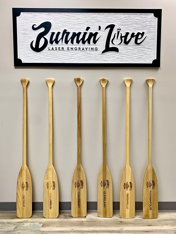 Boat Paddle - Personalized & Engraved with Monograms, Last Names or Logo