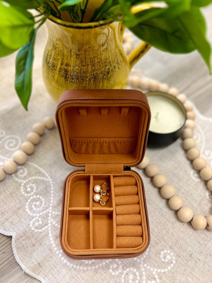 Personalized, Engraved Leatherette Jewelry Box