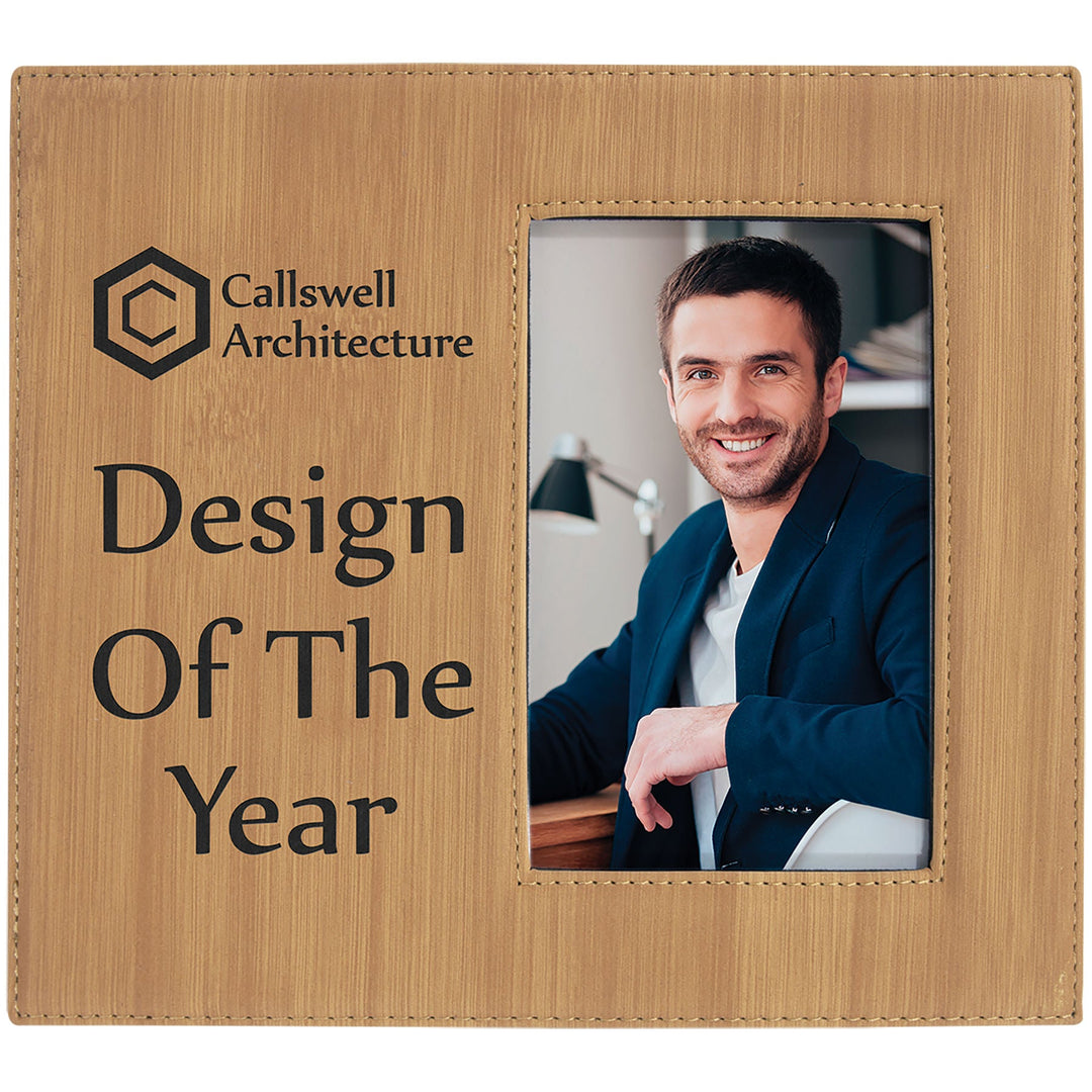 Leatherette Frame - Deluxe - Personalized, Engraved