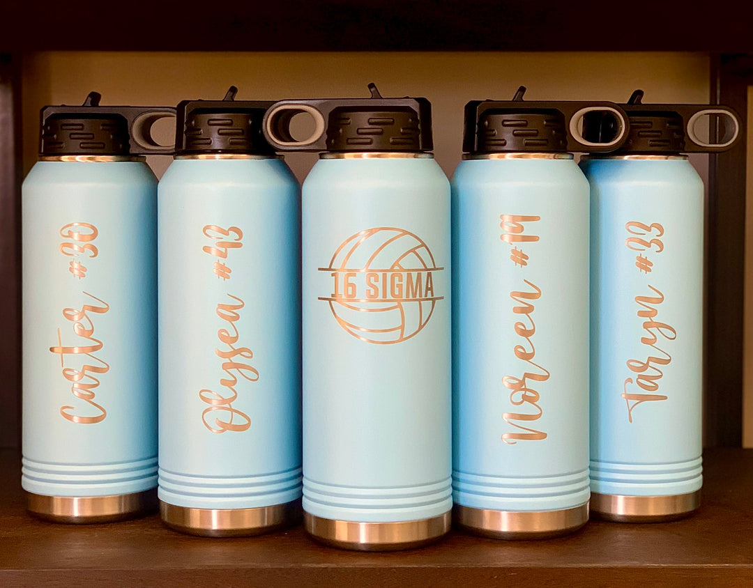 Personalized Volleyball Water Bottle - 32 oz Polar Camel