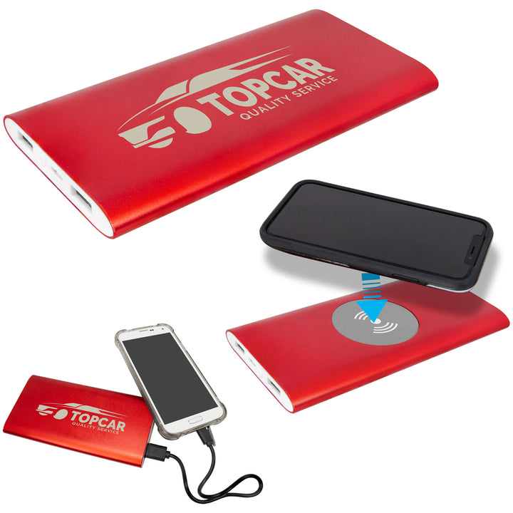 Personalized Power Bank and Wireless Charger (8000MAH)