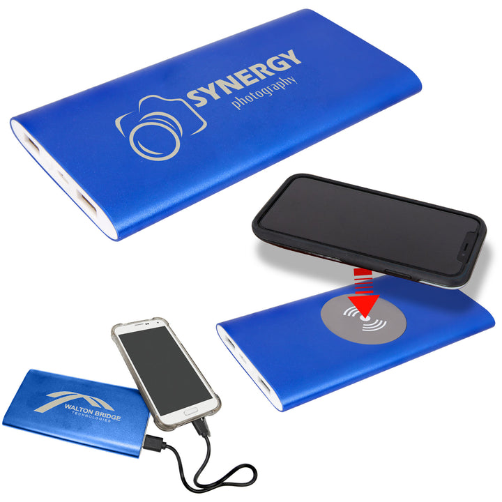 Personalized Power Bank and Wireless Charger (8000MAH)