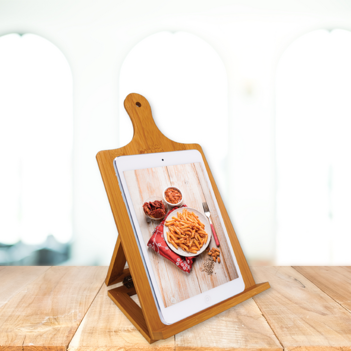 Bamboo Chef's Easel - Cookbook or Tablet Stand - Personalized Engraved