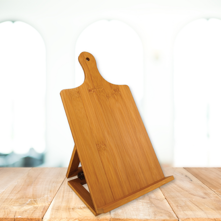 Bamboo Chef's Easel - Cookbook or Tablet Stand - Personalized Engraved