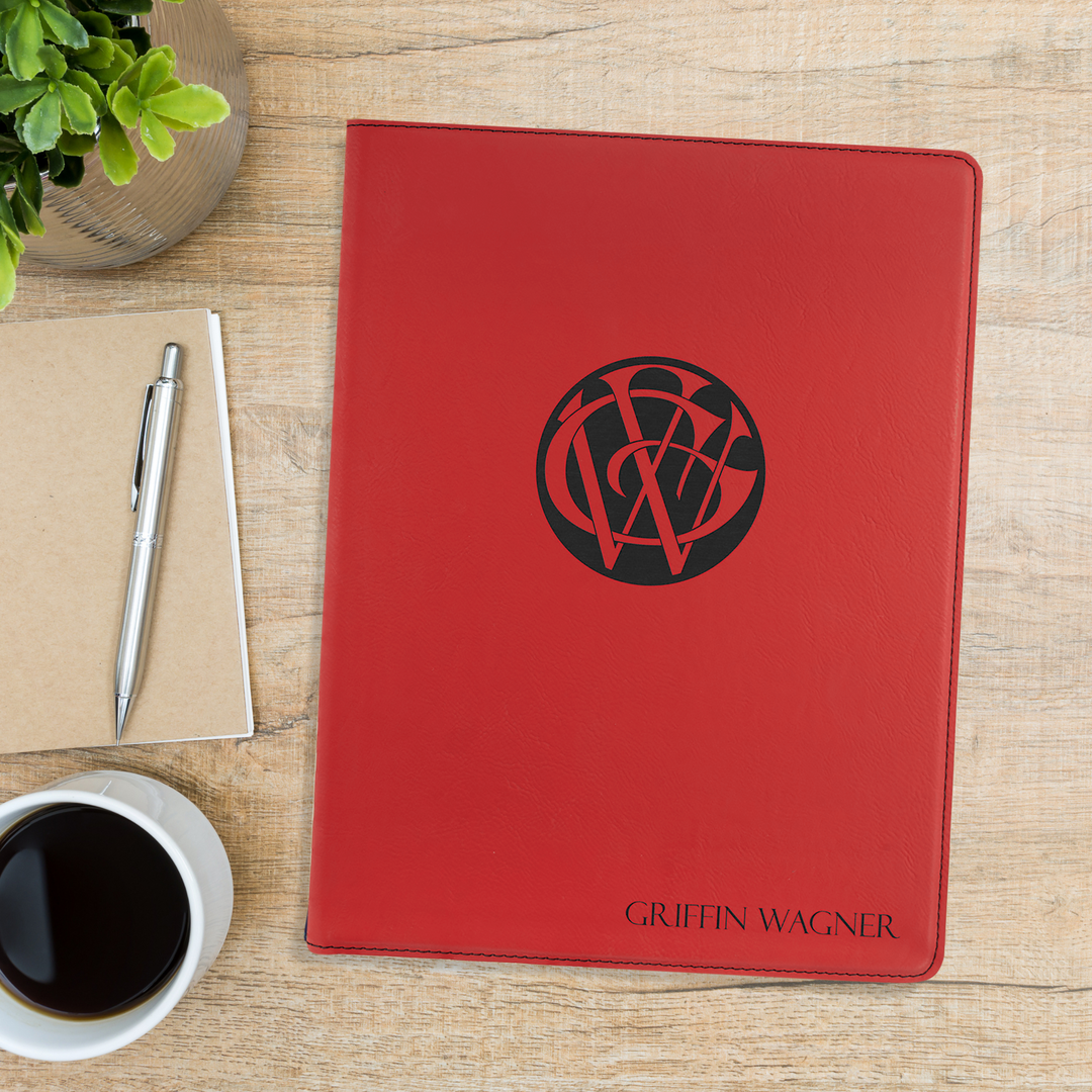 Personalized Engraved Leatherette Portfolio