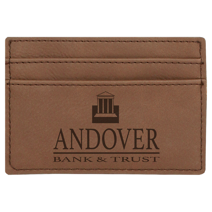 Personalized Leatherette Wallet Clip