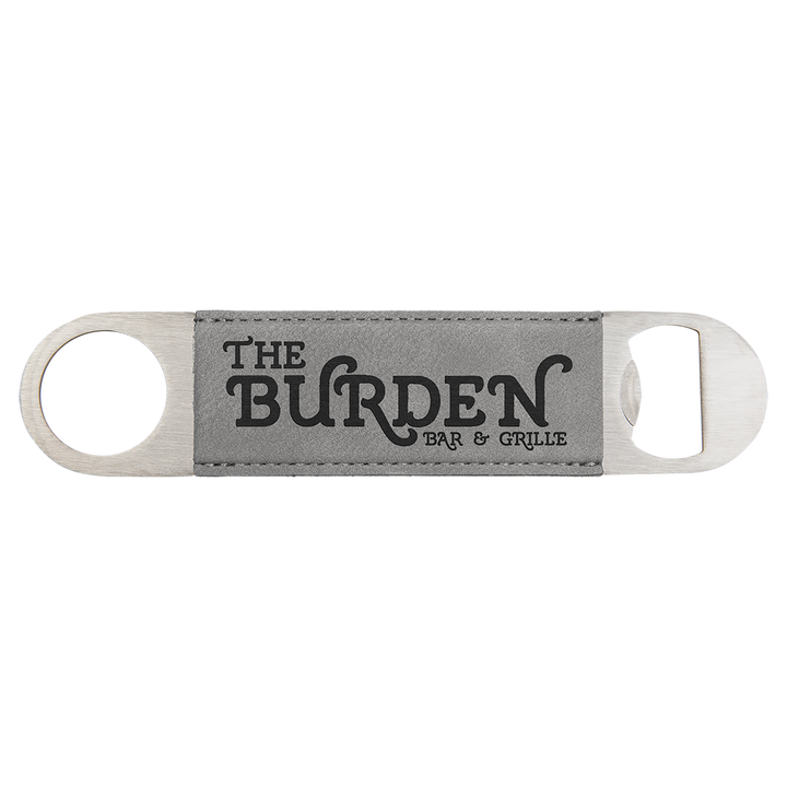 a bottle opener with the word the burden on it
