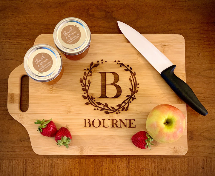 Personalized Monogram Cutting Board -13"x9"
