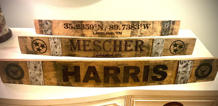 Personalized Barrel Stave Signs