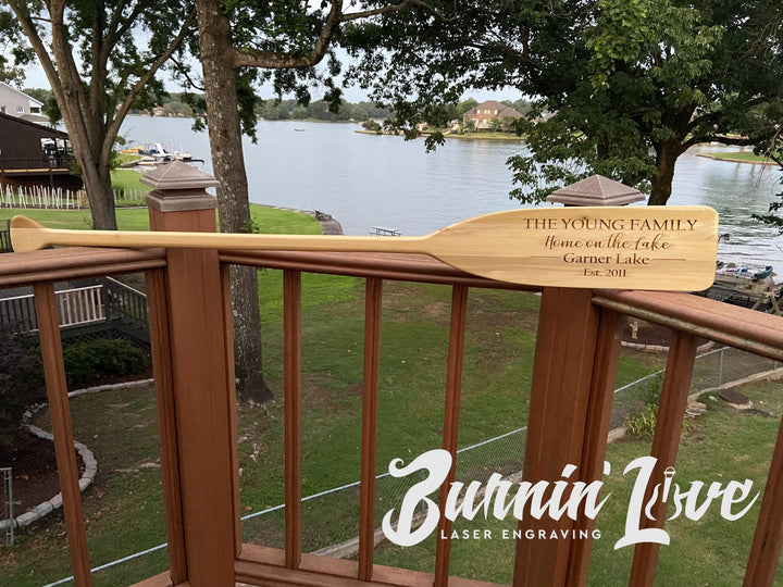 Boat Paddle - Personalized & Engraved with Monograms, Last Names or Logo
