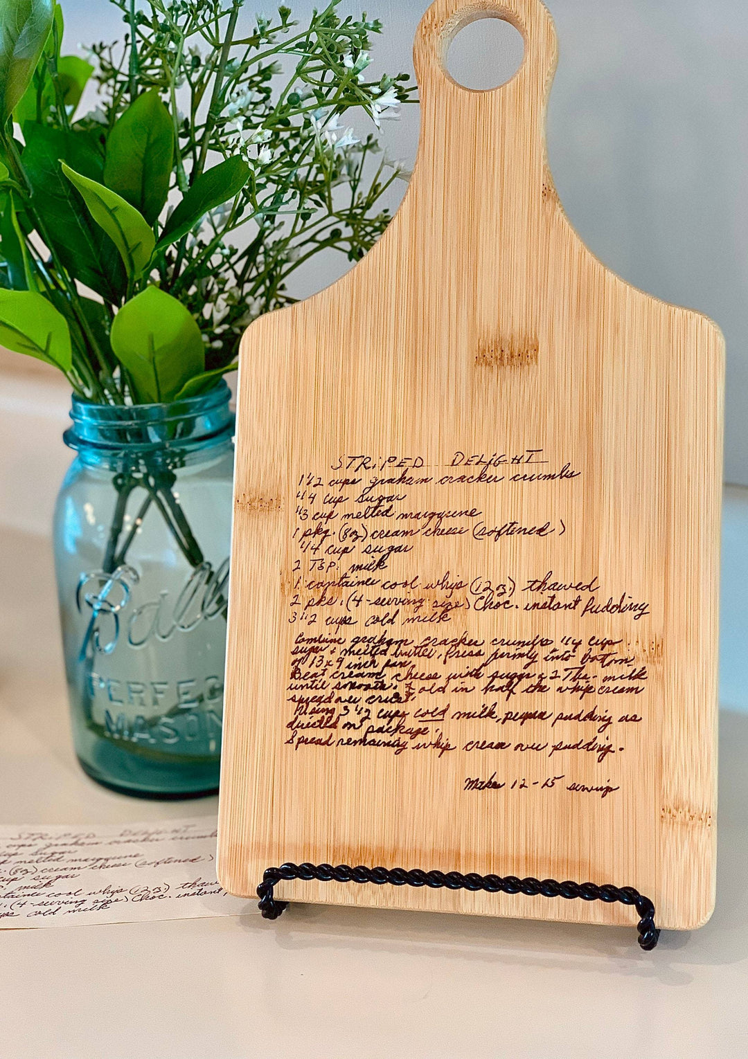 Personalized, Engraved Recipe Cutting Board