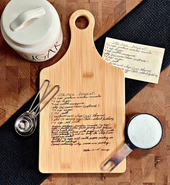 Personalized Handwritten Recipe Cutting Board
