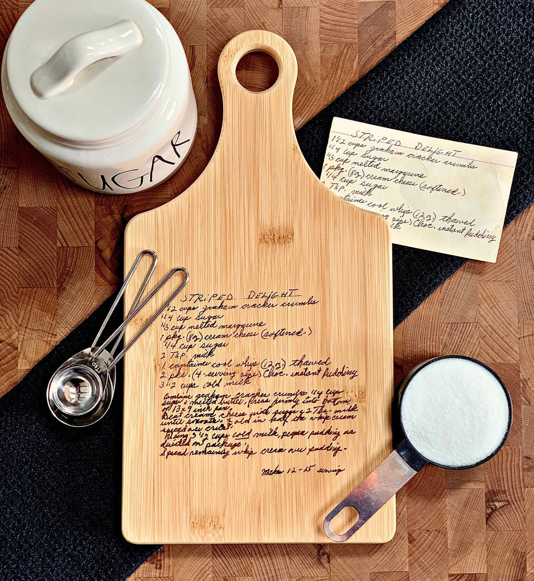 Personalized, Engraved Recipe Cutting Board