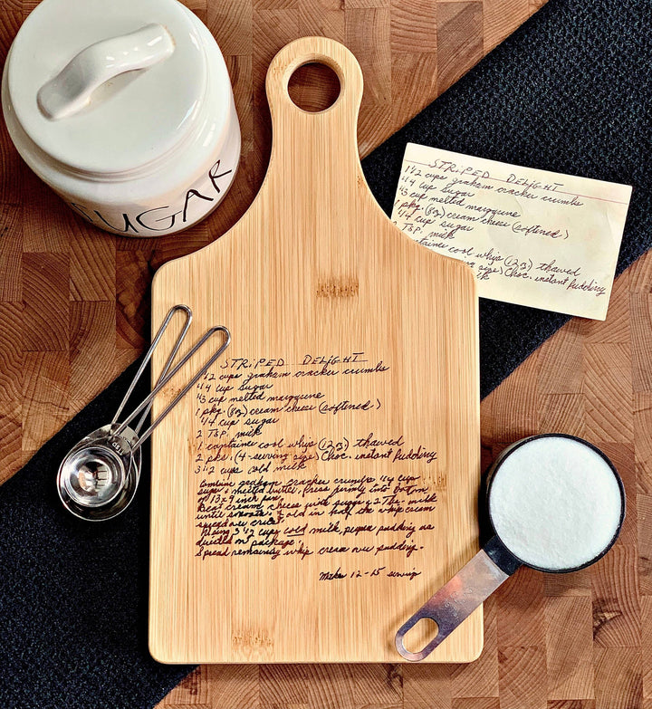 Personalized, Engraved Recipe Cutting Board