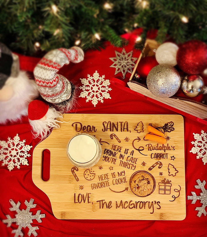 Personalized, Engraved "Dear Santa" Tray