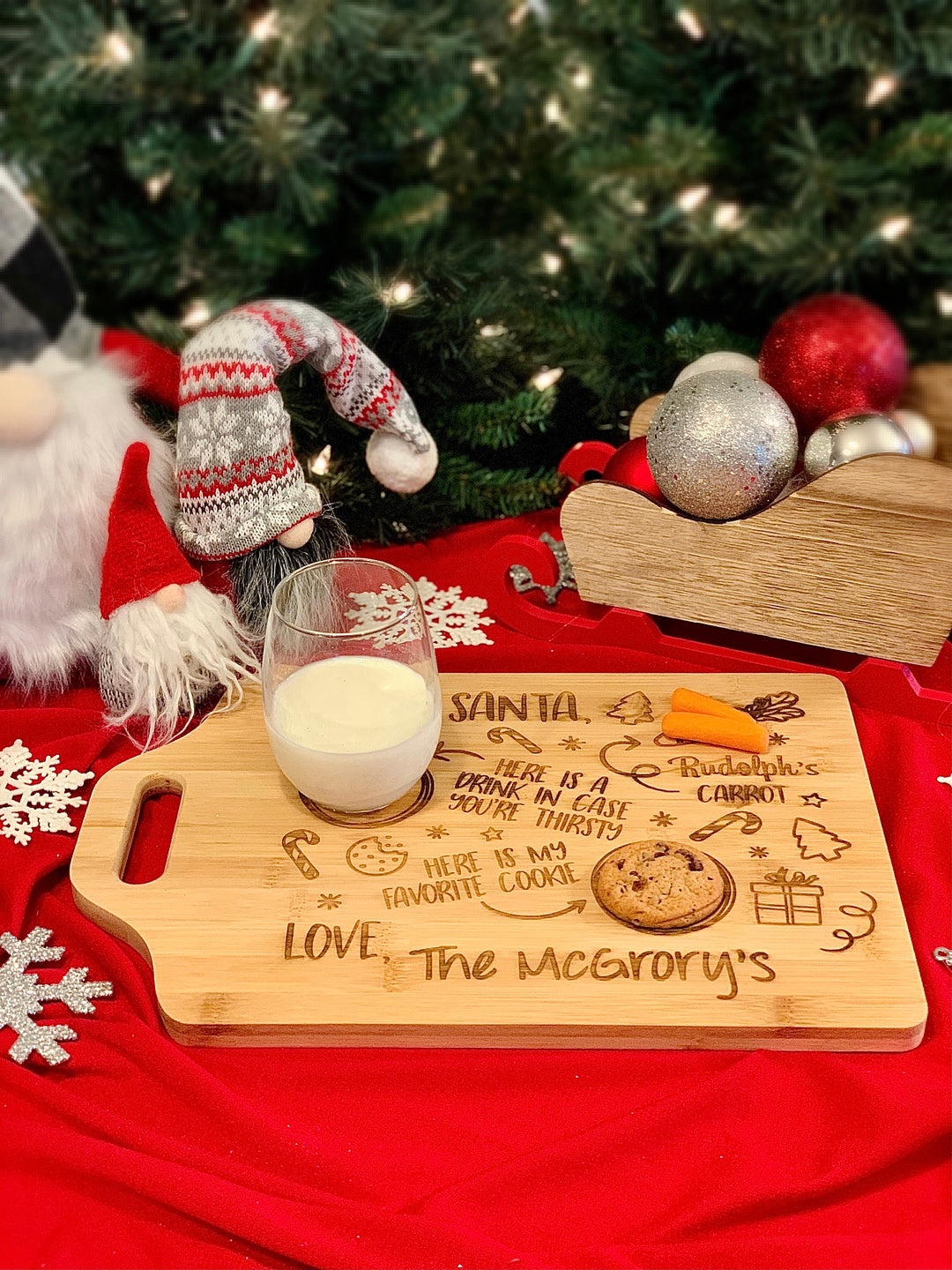 Personalized, Engraved "Dear Santa" Tray