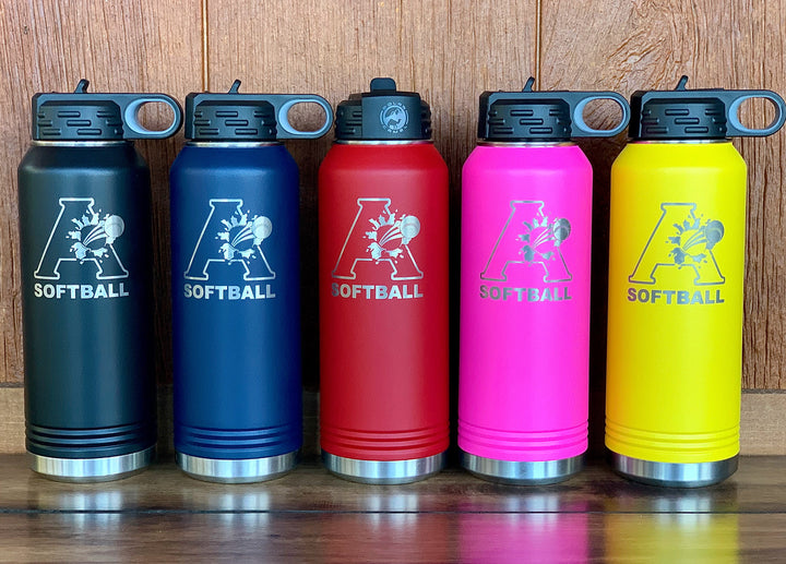 Personalized Baseball/Softball Water Bottle - 32 oz Polar Camel